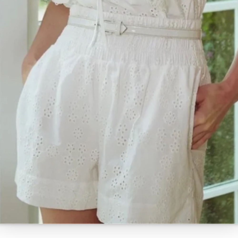 Hill House Home The Eyelet Livie Nap white Cotton Shorts size XXL